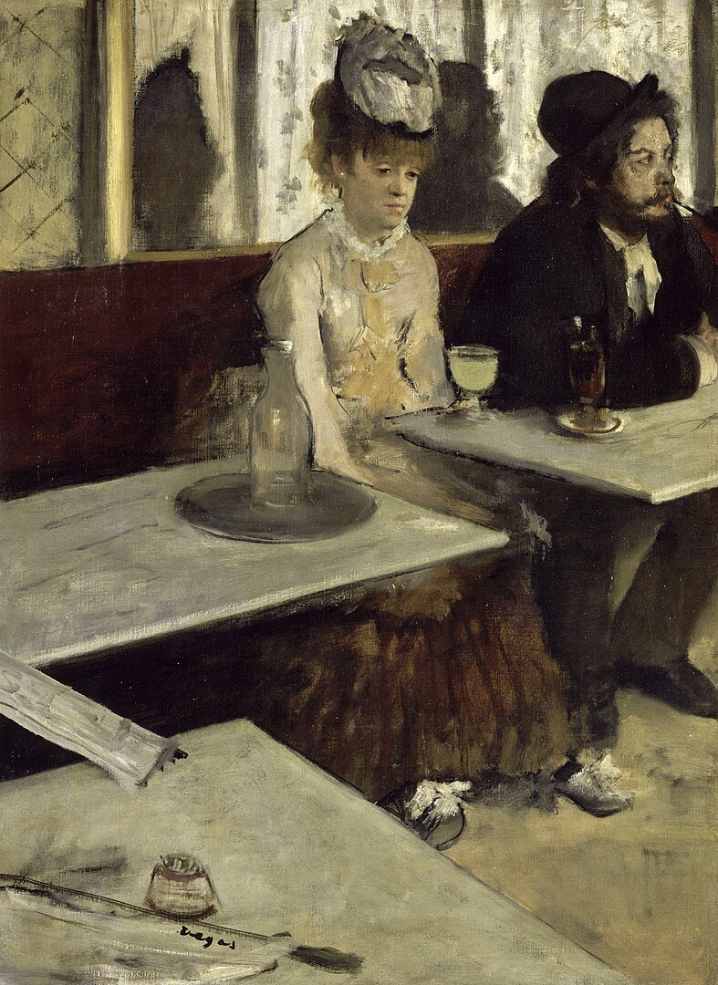 L'Absinthe, by Edgar Degas, 1876.