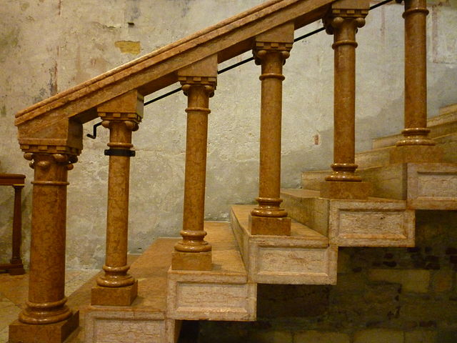 Stone balusters in the Basilica of San Zeno, Verona.