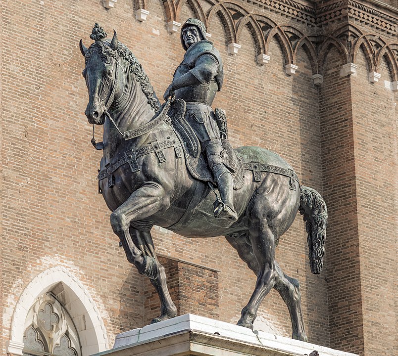 The Equestrian statue of Bartolomeo Colleoni.