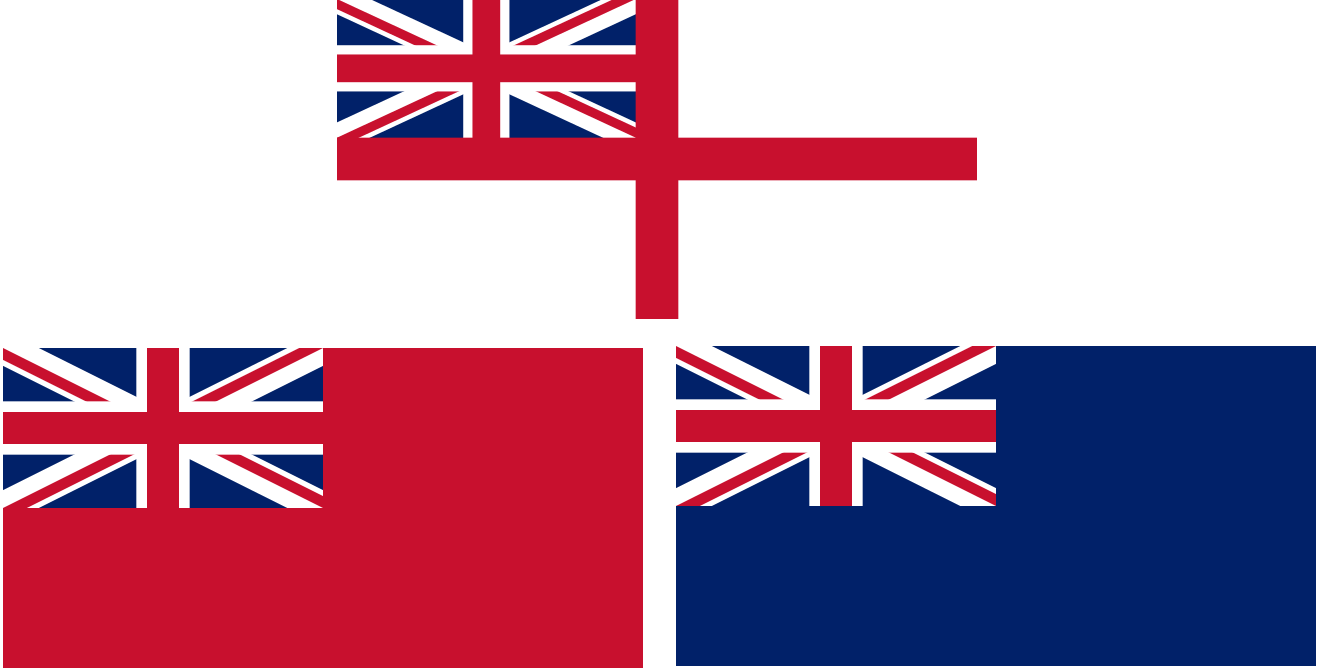 The three British Ensigns.