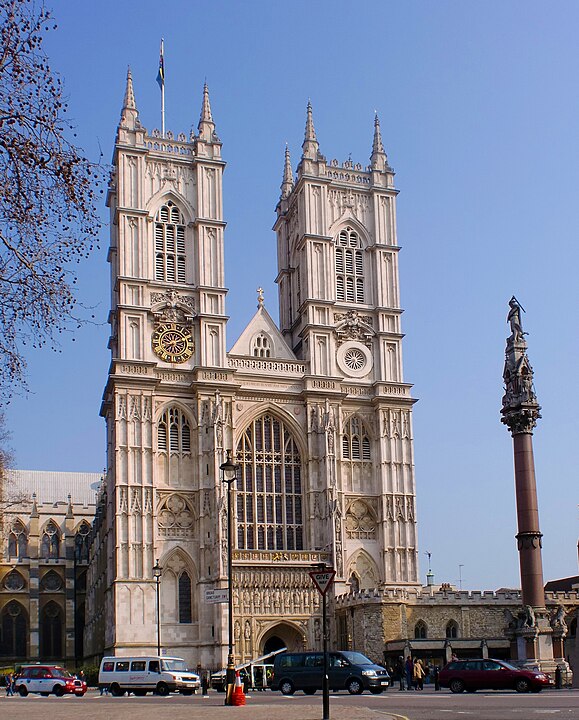 Westminster Abbey's western façade.