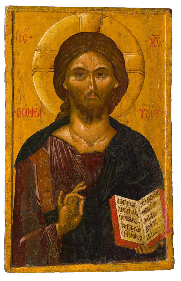 Icon of Christ, late 14th century, Thessaloniki, egg tempera on wood.