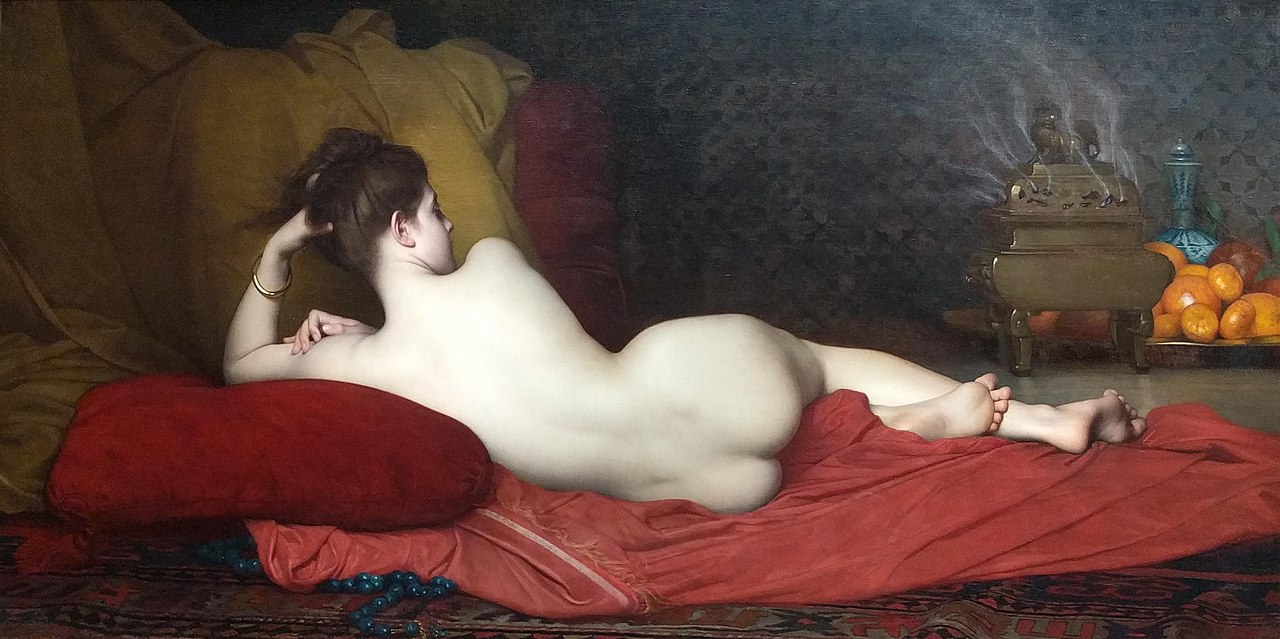 Odalisque painted by Jules Joseph Lefebvre (1874).